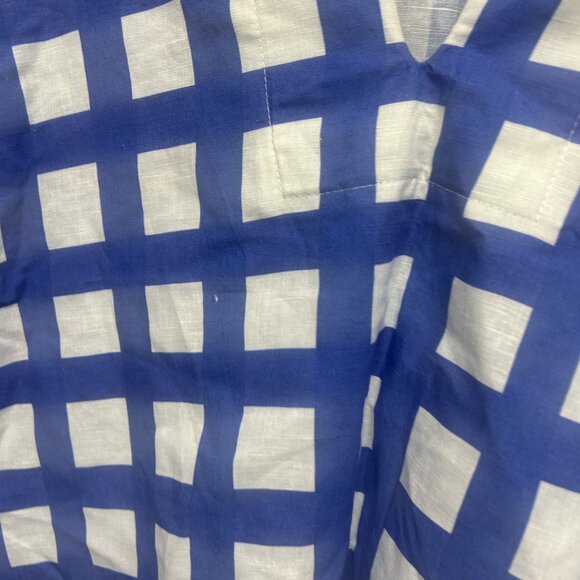 Brooke Wright Tuckernuck Blue Square Print Kimono Style Top One Size - Picture 4 of 7